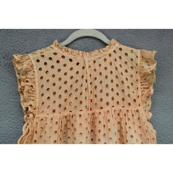 ee:some Large Eyelet Ruffle Sleeve Dress-Size Medium-Boho - Picture 10 of 11